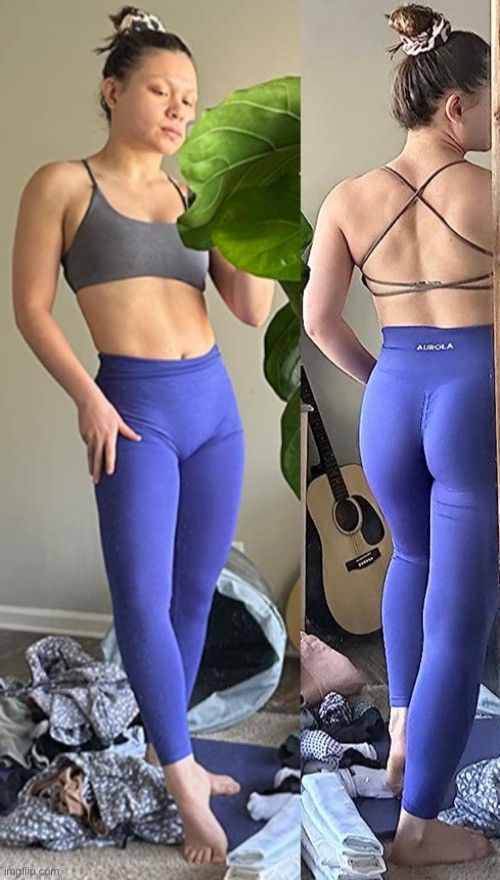 Trying to decide if these pants show too much camel toe for the gym.