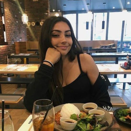 dinner with perfect brunette