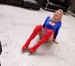 Superheorine begs for mercy