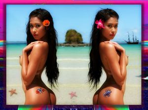 Davon Kim ass tatoos