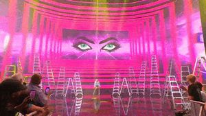 WWE Liv Morgan Smackdown - stunning hot legs walking slow motion!