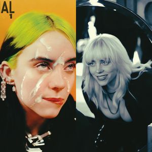 Billie admiring her cum selfie