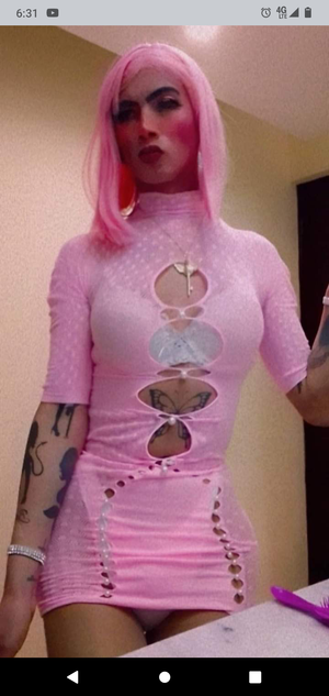 Crossdresser in the pink