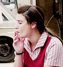 Lea Michele smoking
