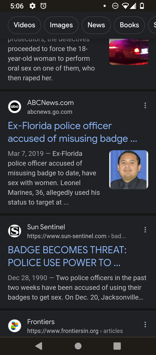 Using badge to have sex is a crime punishment life in jail