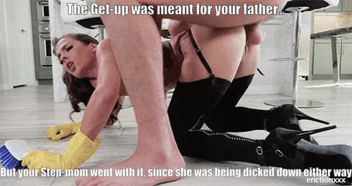 Stepmom pounded while cleaning