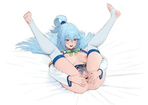Aqua Spreading Her Divine Pussy