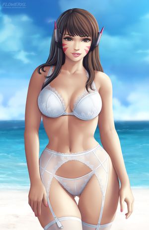 Sexy Dva on The Beach(White Lingerie) FlowerXL