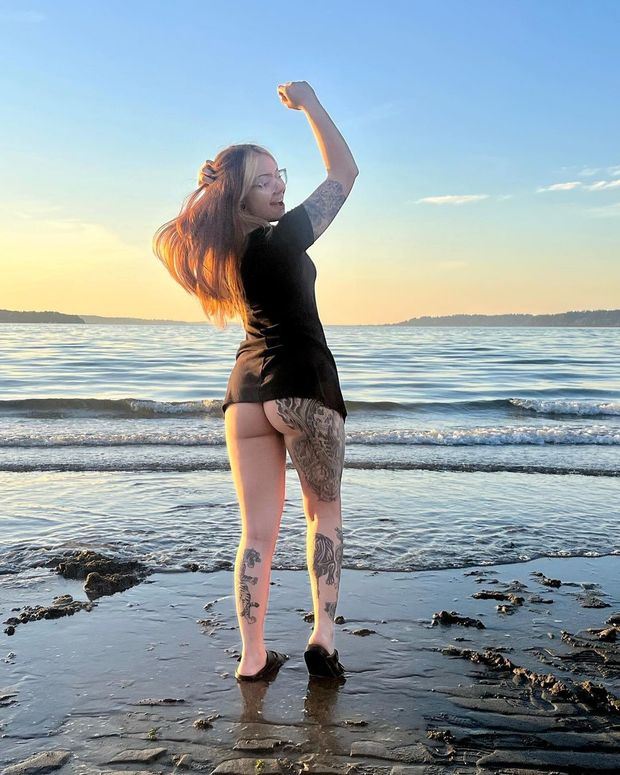 Ella on the beach