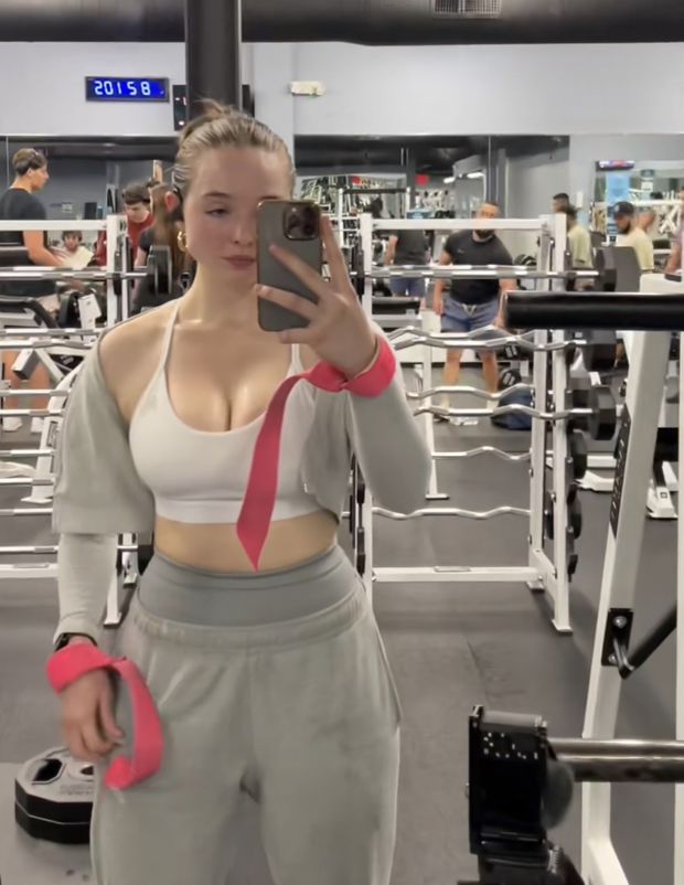 Sexy sweaty babe