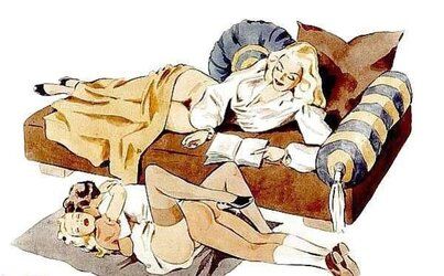 My mother-in-law's favorite way to masturbate. Art of German