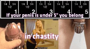 if your penis is under 5", you must be in permanent chastity