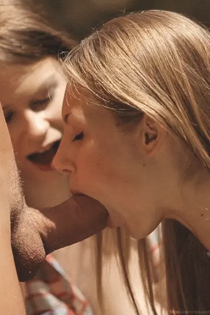 your GF shows her sister to give a blowjob on my hard cock