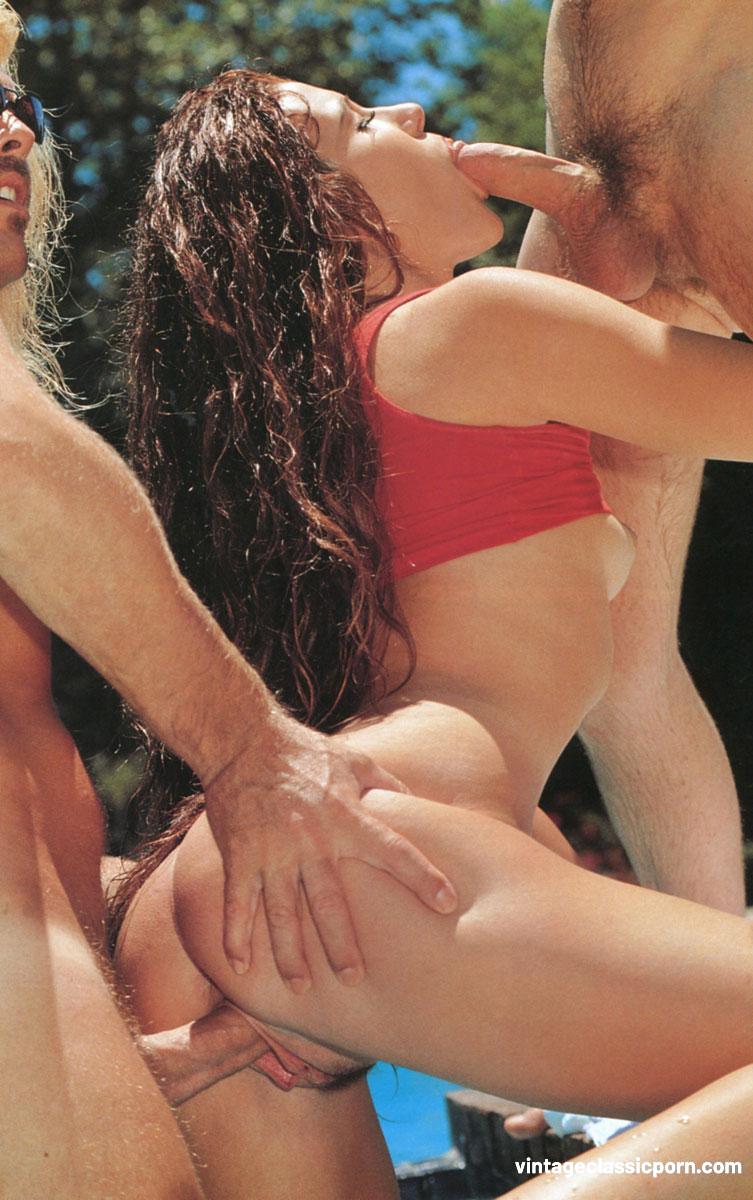 outside by the pool
