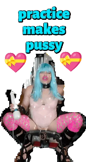 Practice makes pussy for cuckold sissy faggot in chastity cage
