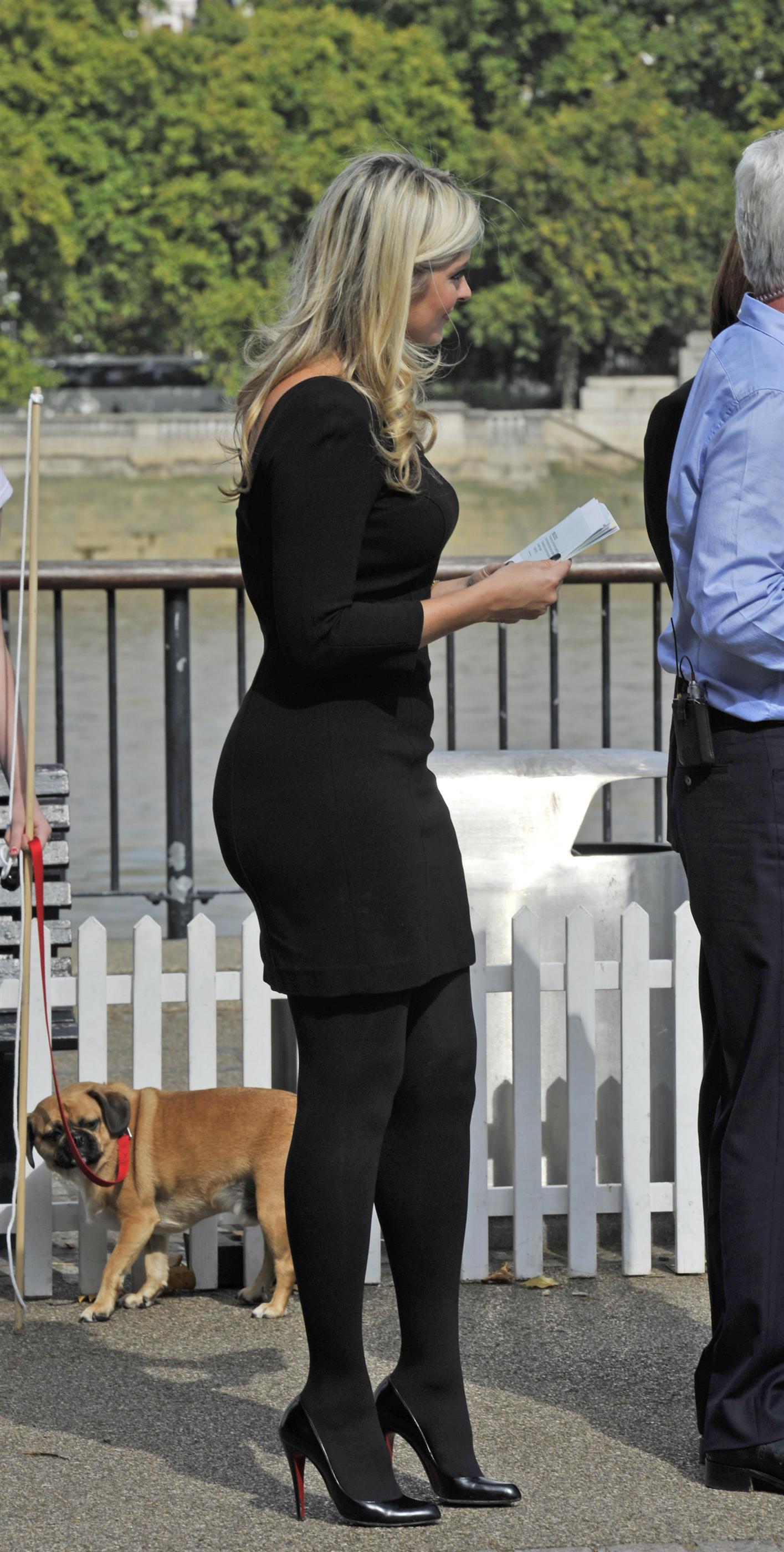 holly in all black