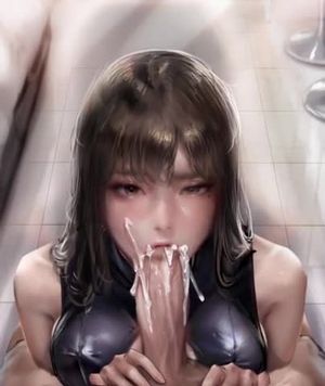 Hentai cutie sucks cock for cum