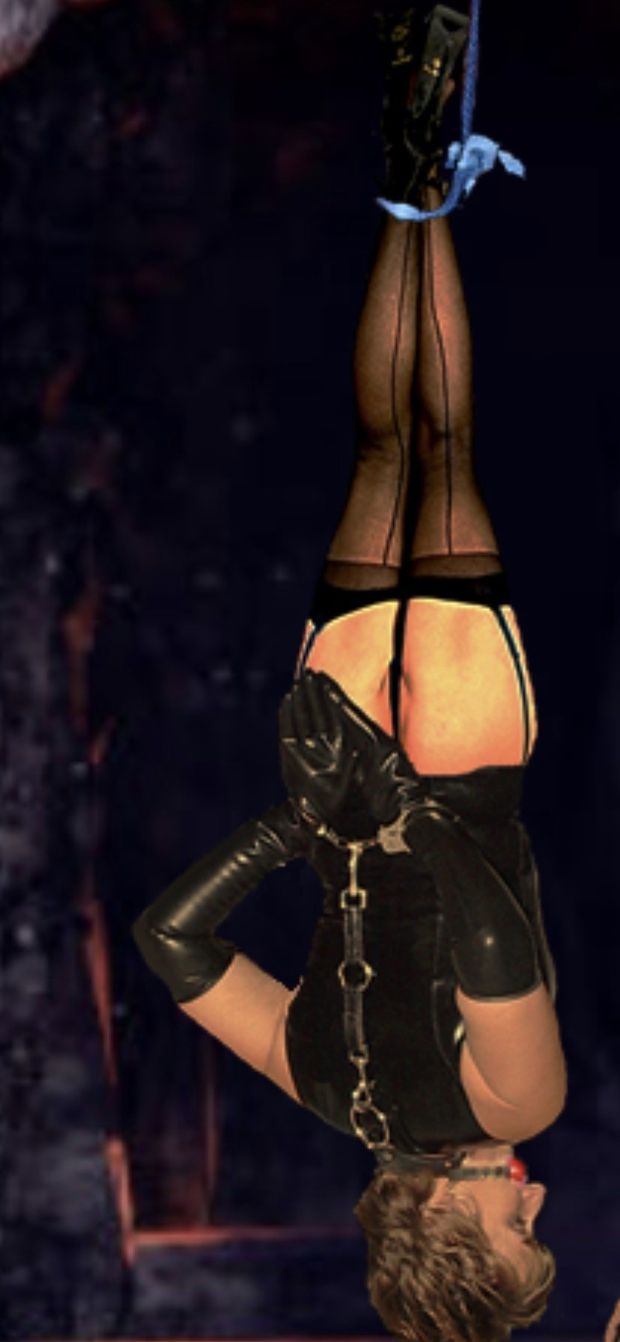 Suspension bondage upside down