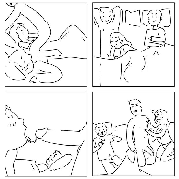 In bed