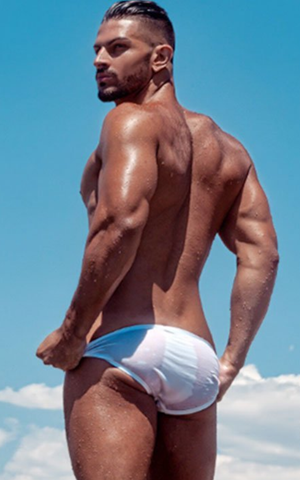 Gorgeous wet speedo ass