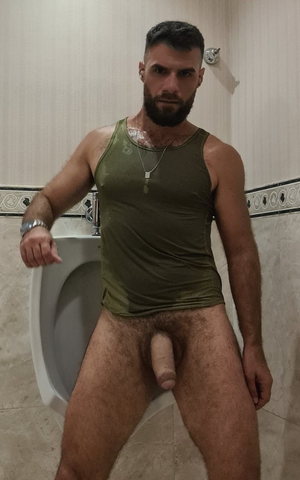 Posing in The Men's Room