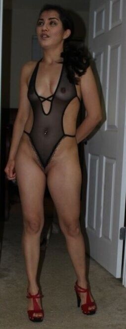 Hot brunette wife shared on line