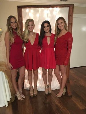 red dress party
