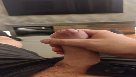 Edging precum flowing to nice cumshot