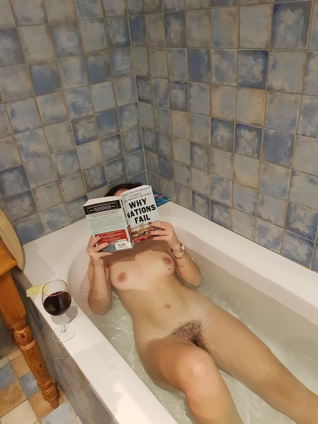 She likes to read in the tub