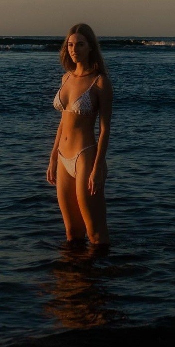 Emily in bikini in water