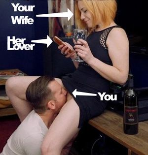 "Yes, he's eating me right now." "Yes, he knows you just fucked me for 3 hours"