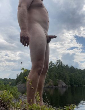 Enjoying nature with my cock out full nude