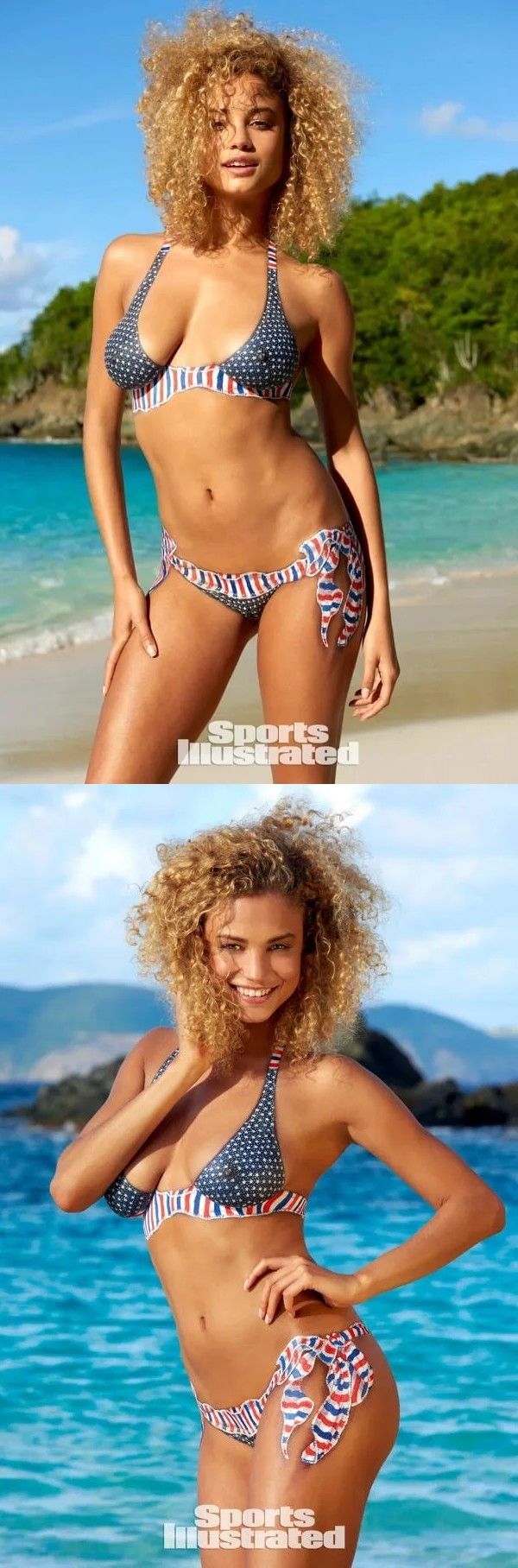 Rose Bertram in patriotic paint