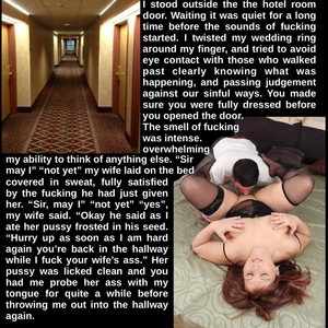 Waiting in the hallway.