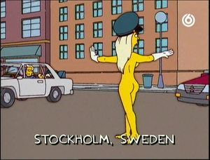Simpsons Swedish Policewoman