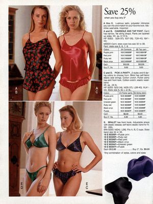 Christmas catalogs always had a treasure trove of lingerie to delight a burgeoning sissy.