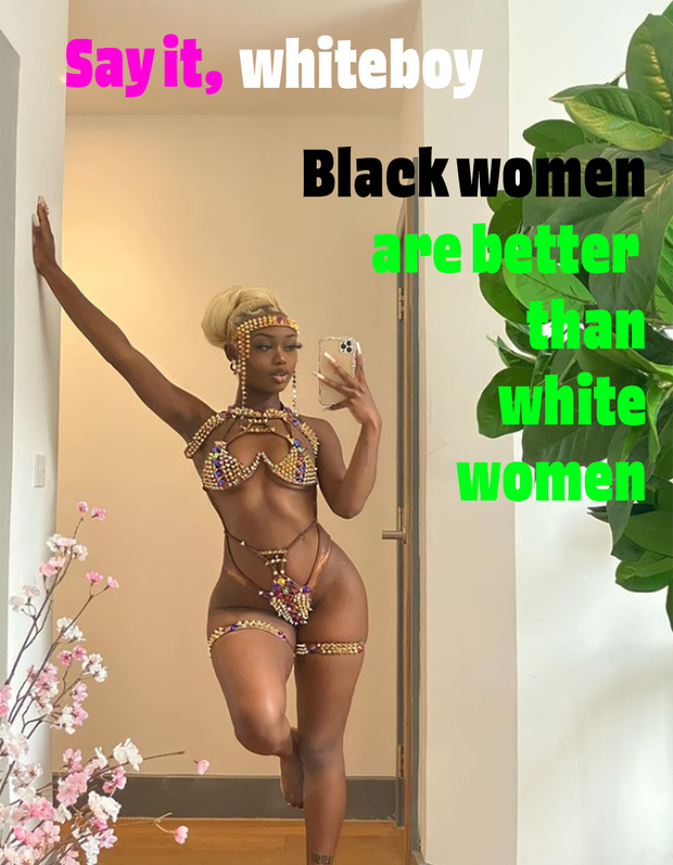 Ebony goon caption