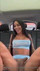 laura saenz wanking, ass toying and cumming in her car. so hot