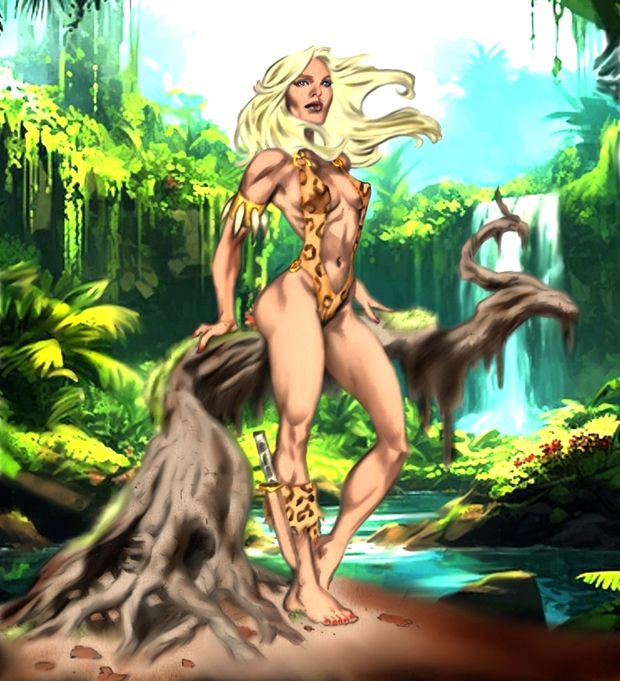 Blonde jungle chick