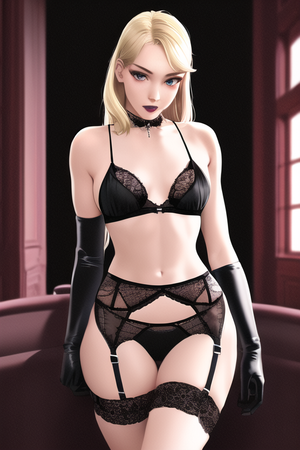 Hentai Lingerie Blonde AI