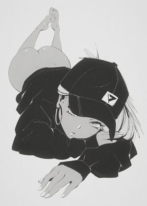 Bottomless in black, illo by Flou