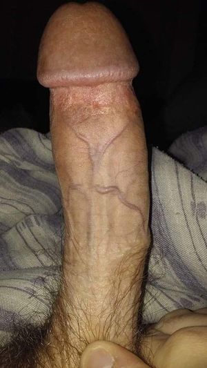 My hard cock, wish I had a pretty woman to show.