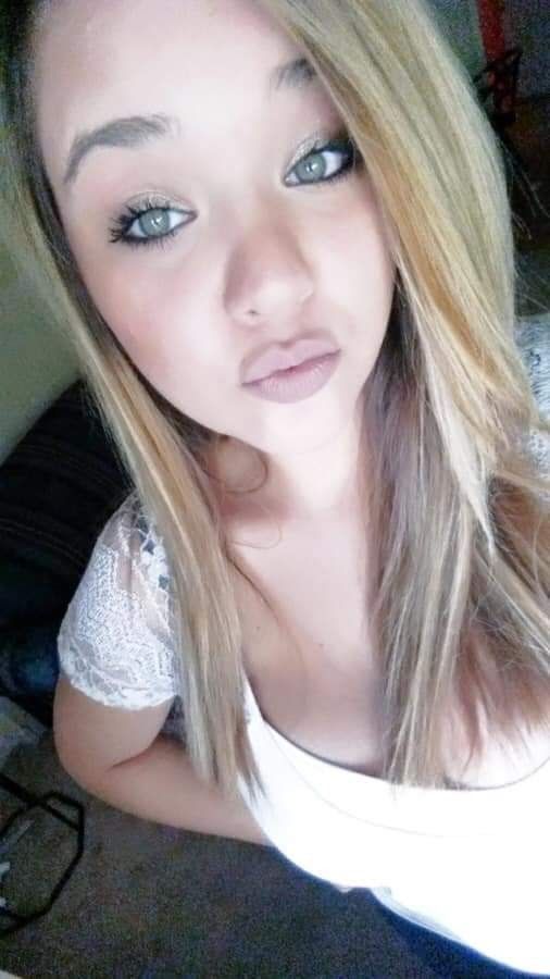 Amber with her blonde hair