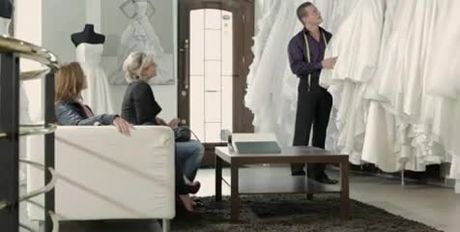 Brides to be cheating while trying on dresses