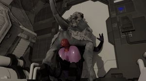 Tali'Zorah having some fun with a horny monster #1