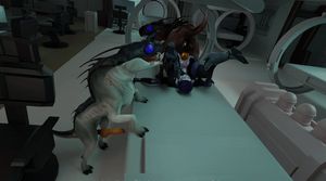 Tali'Zorah fucked by a small space beast