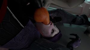 Tali'Zorah swallow a huge dick intense