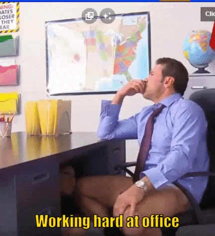 WORKING HARD AT OFICE