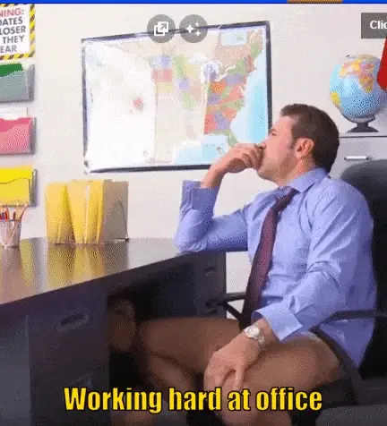 WORKING HARD AT OFICE