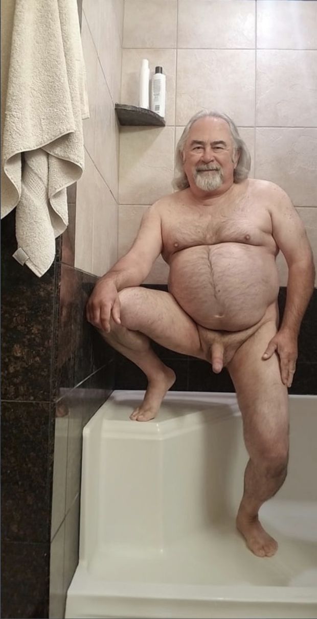 Handsome mature naked man